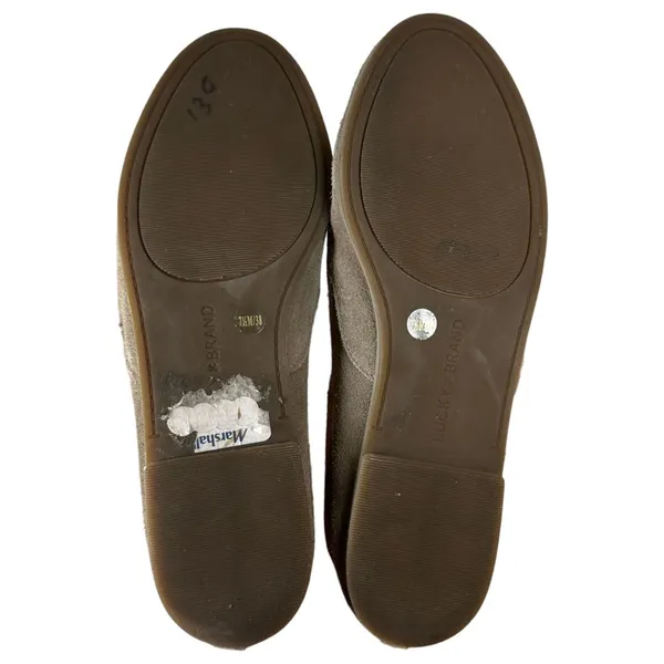 Lucky Brand Taupe Suede Slip On Flats Women's Size 7.5 - Image 4