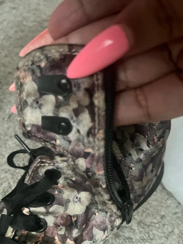 Floral combat boots Purple Size 8 - Image 3