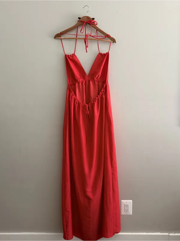 BCBGMaxAzria Kamala Maxi Dress in Bright Poppy Red size Medium - Image 5