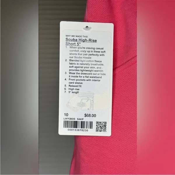 Lululemon Scuba High-Rise Short 5" Sakura Pink Size 10 - Image 6