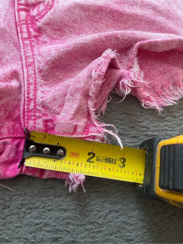 PacSun Pink High-Rise festival Denim Cutoff Shorts - Image 8
