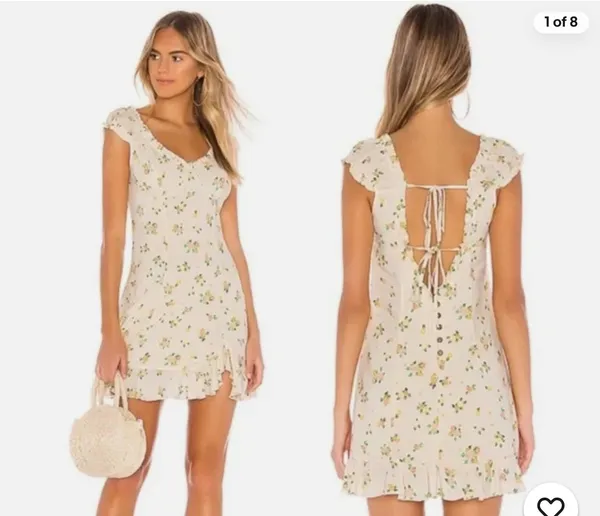 Free People Floral Mini Dress - Image 5