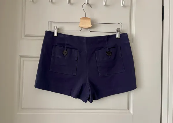 Tory Burch High-Waisted Navy Blue shorts - Image 2
