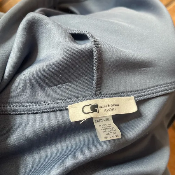 Cable and Gauge blue Modal 1/4 zip hoodie size XXL - Image 7