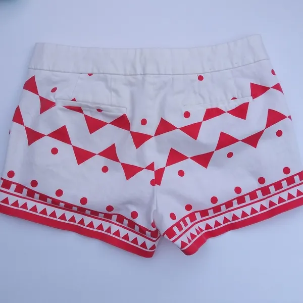 J.Crew Geometric Design Stretch Shorts Sz 2 - Image 3