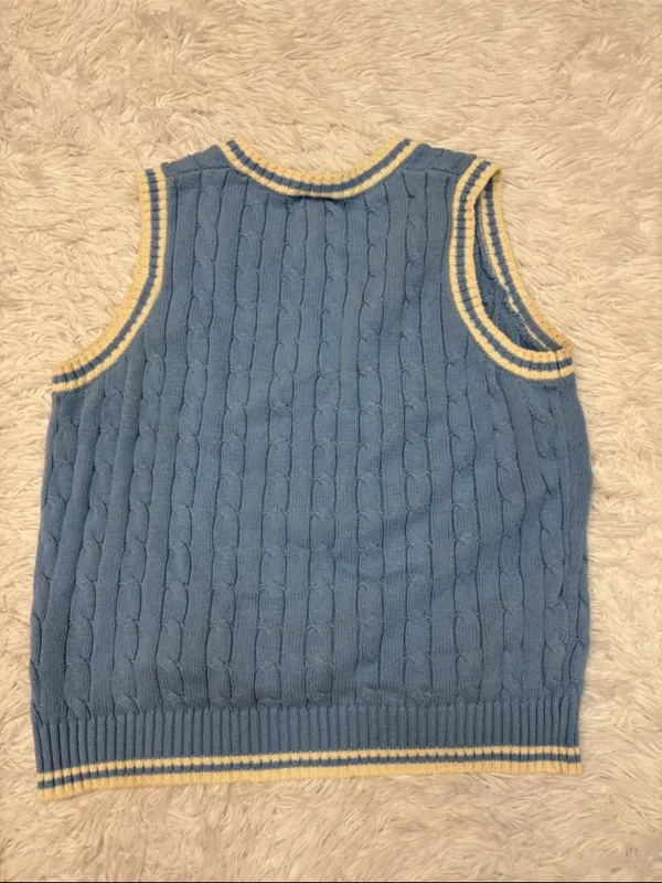 Brandy Melville John galt blue knit sweater vest - Image 2