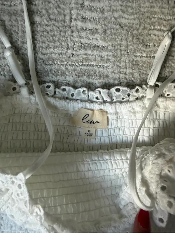 COCOLILLYS White Strapless Ruffled Mini Dress - Image 3