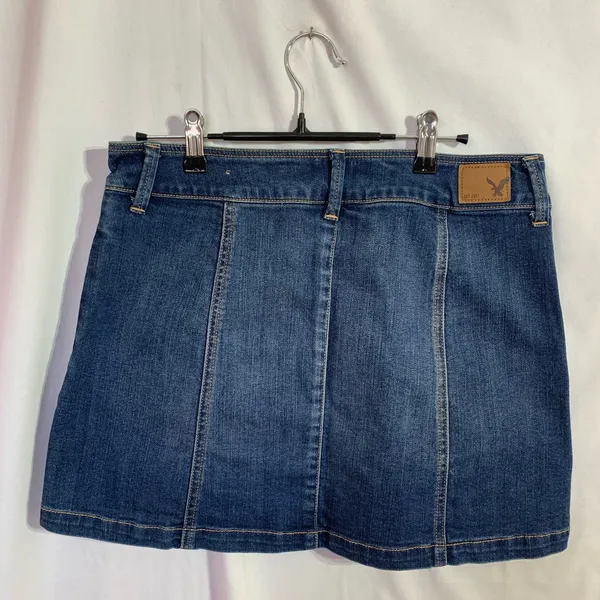 American Eagle denim, button down, mini skirt size 6 - Image 2