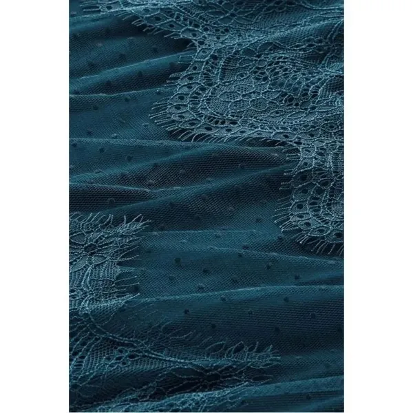 Soft‎ Surroundings Frederica Lace Maxi Skirt Dark Teal Blue Large NWT - Image 12
