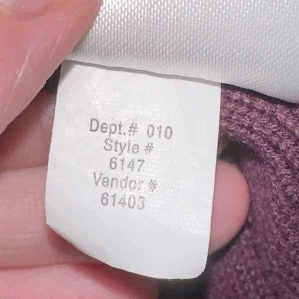 Eddie Bauer Burgundy Ribbed Cardigan XS Cotton Button‎ Front Sweater Y2K - Image 7