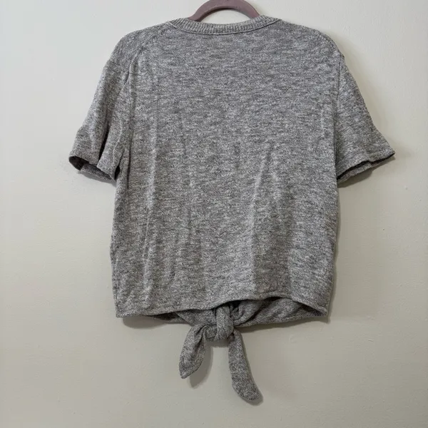 Madewell Knot-Front Cotton Sweater Tee - Image 4