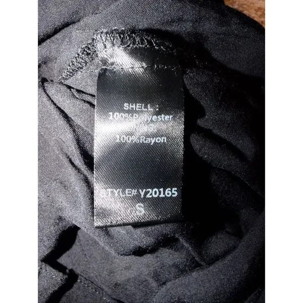 The Impeccable Pig Black Halter Ruffle Mini Dress Size S - Image 5