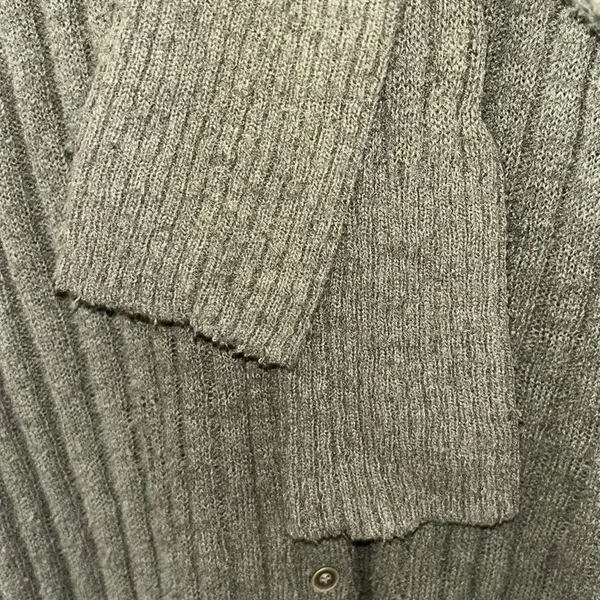 Pilcro Gauzy Olive Green Duster Cardigan Sweater(Size Medium) - Image 7