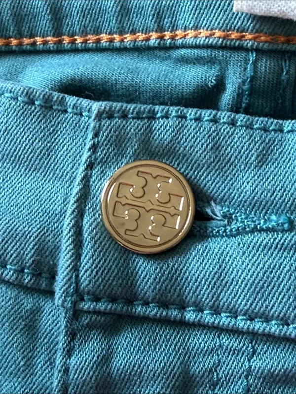 TORY BURCH Super Skinny Teal Jeans 28 - Image 3