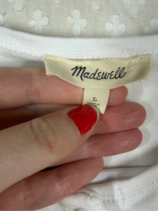 Madewell White Button Down‎ Long Sleeve Cardigan - Image 3