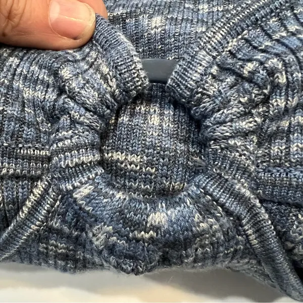Abercrombie & Fitch NWT blue knit O-Ring Cutout Sweater Bodysuit size XL - Image 12
