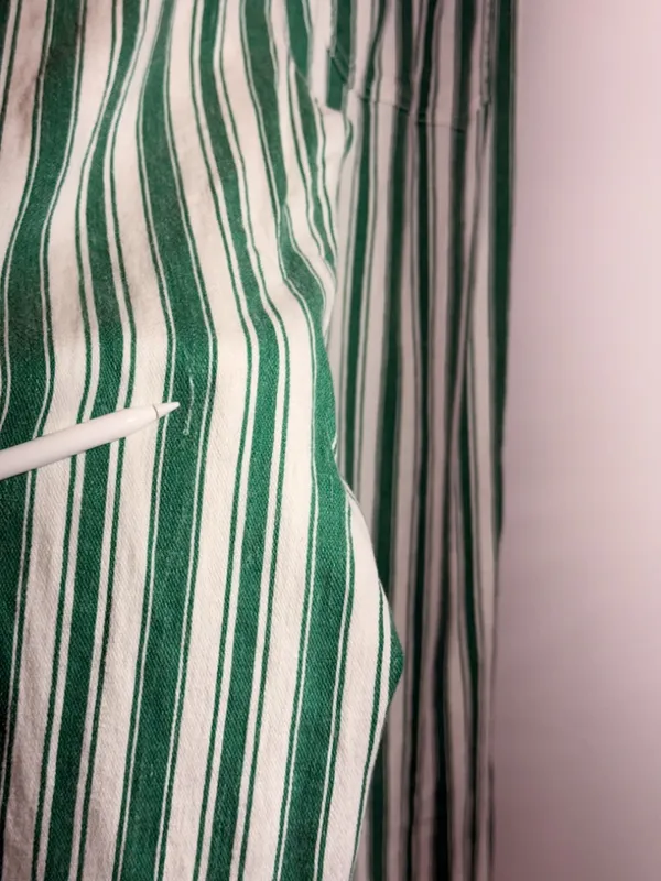 Anthropologie Maeve Colette Striped High Rise Linen Blend Wide Leg Pants Size 30 - Image 7