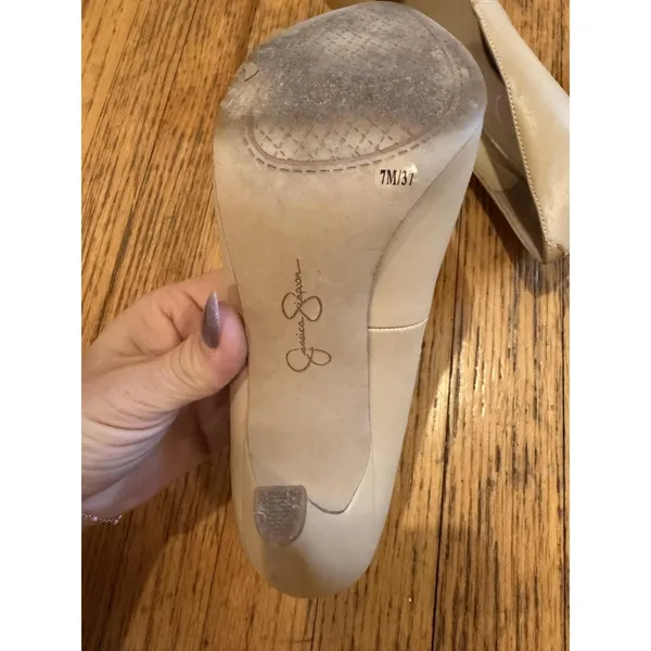 Jessica Simpson Shoes Womens Size 7 Beige Platform Stiletto Heels - Image 7