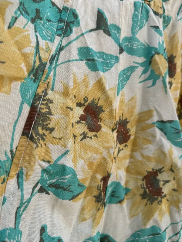 Sunflower Print Spaghetti Strap Cami Top - Yellow - Image 5