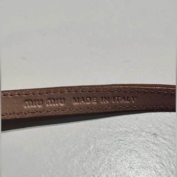 Miu Miu Authentic heart bracelet leather - Image 9