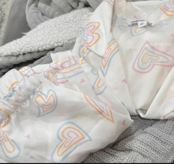 Abound for Nordstrom Cream Pajama Set Heart Print - Image 8