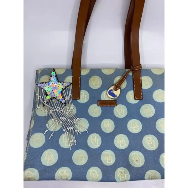 DOONEY & BOURKE Blue Brown Shoulder Bag Customized - Image 4
