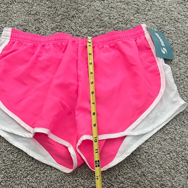 Soffe Pink Low Rise Shorts with White Trim - Image 3