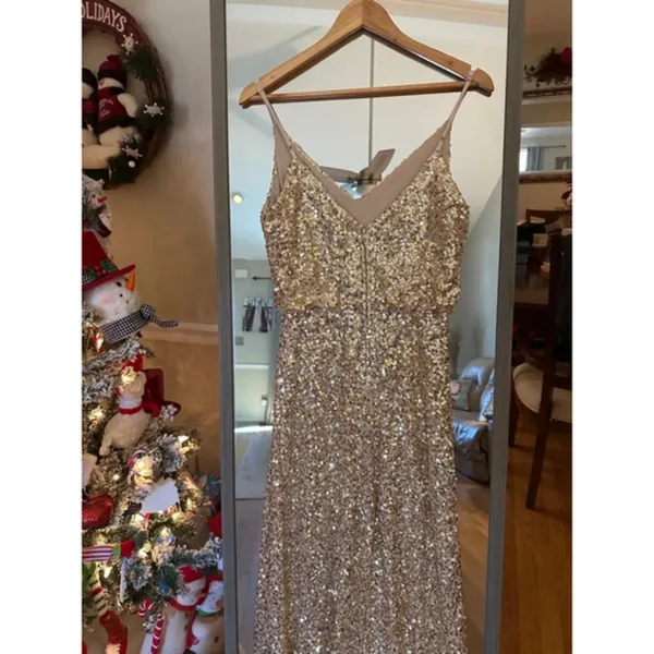 B.Darlin Gold Gown Large - Image 5