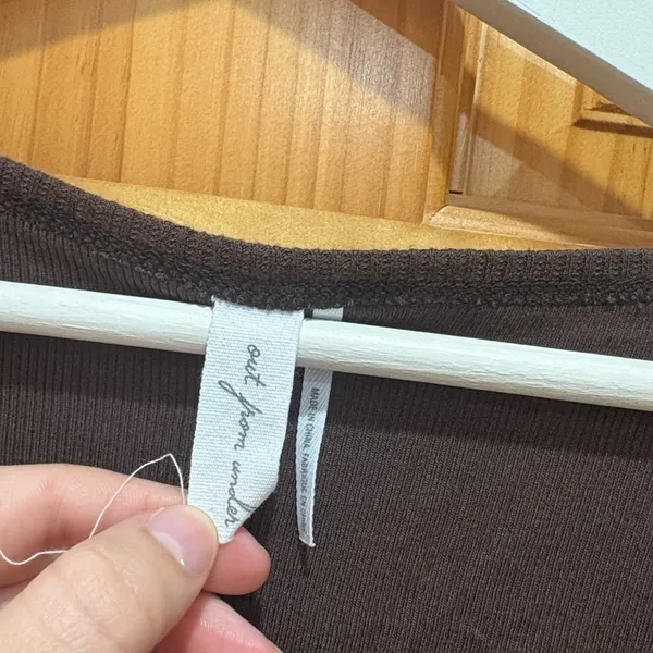 Urban Outfitters Out From Under Size Small Brown Ribbed Top. - Image 4
