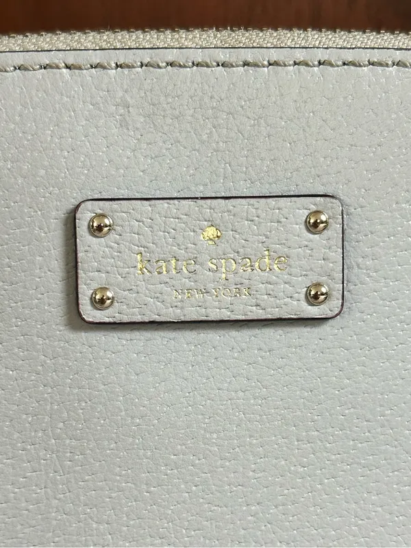 Kate Spade Grove Street Carli Gray Dome Leather Satchel with Crossbody Strap - Image 7