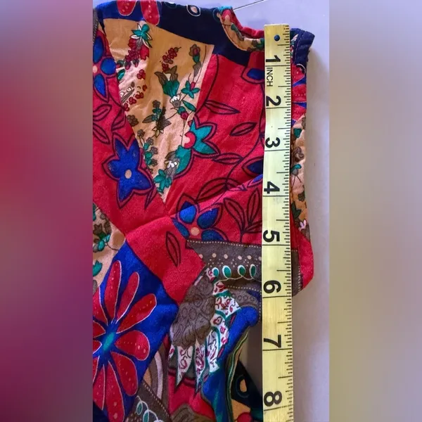 Multi colored cotton dress MULTI-COLOR Floral DRESS Young WomanSummer Spring s - Image 13