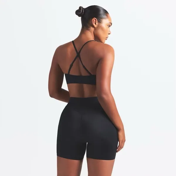 Nike Skims Shine V-Neck Bra Obsidian Small - Image 9