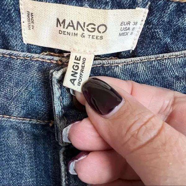 MNG‎ Mango Angie Boyfriend Distressed Denim Jeans - Image 10