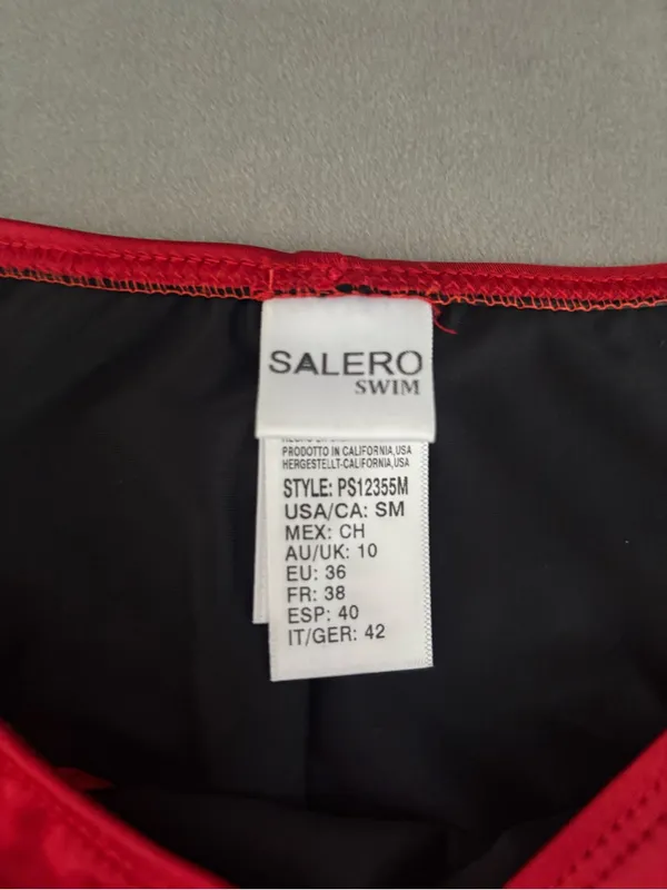 Salero Swim Red Bikini Bottom - Classic High-Cut - Image 4