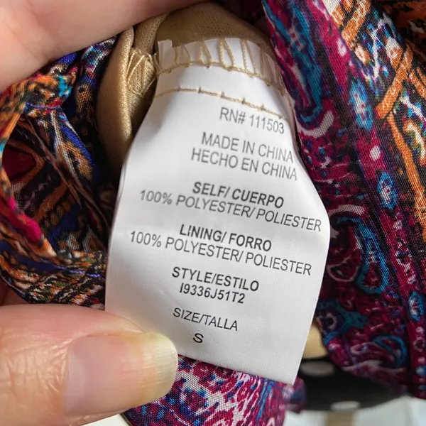 Love Reign Juniors Dress‎ Size S Rust Burgundy Paisley Print Tank Belt Boho NEW - Image 4