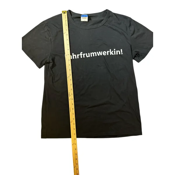 CX Lai Wang Black Fahrfimumwerkin Graphic T‎ Shirt Size L - Image 3