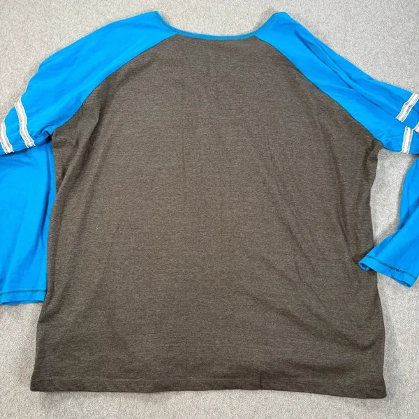 Carolina Panthers Majestic Raglan Tee Shirt Women's 2X Blue Gray NFL Long Sleeve - Image 7