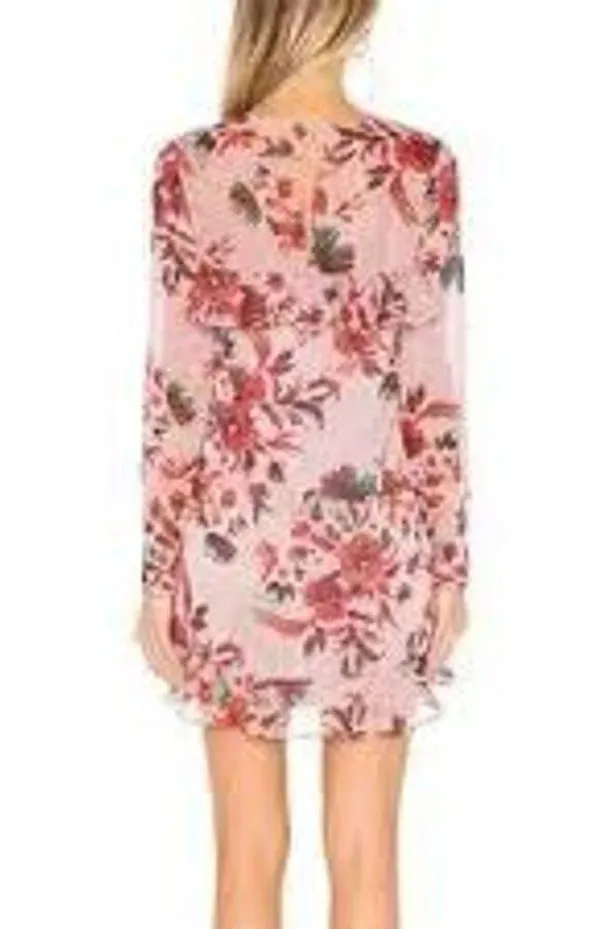 LOVERS + FRIENDS Bella Floral Ruffle Mini Dress Size XS FEMININE BABYDOLL BOHO - Image 8