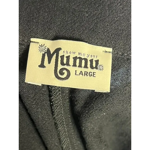 Show Me‎ Your Mumu Women's L Hadley High Rise Linen Shorts Black Coastal Casual - Image 4