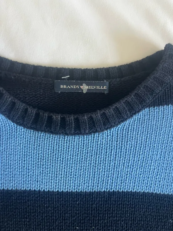 Brandy Melville Blue Striped Sweater - Image 3