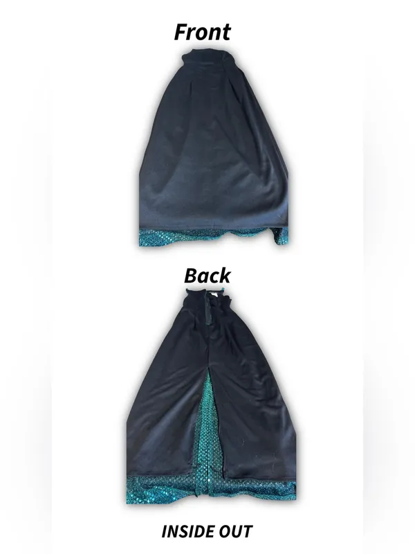Vintage 1990'S All That Jazz Teal/Aqua Sequin Mesh Formal Dress (5/6) - Image 10