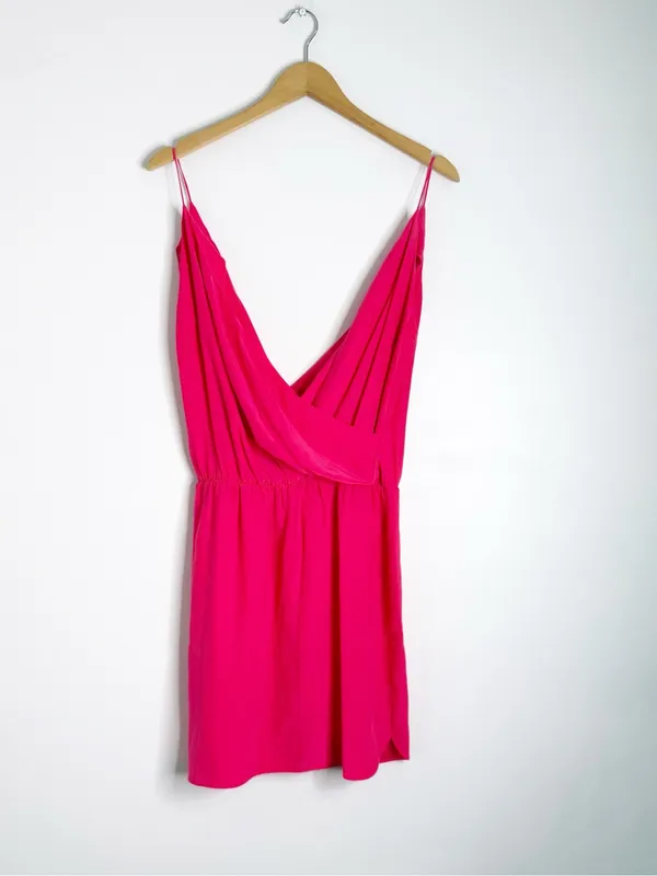 Amanda Uprichard 100% Silk Wrap Dress Pink Small NWT Revolve - Image 7