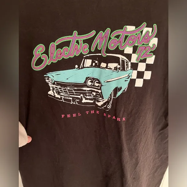 Brandy Melville: J. Galt "Elective Motors 72'" "Feel The Spark" Graphic Shirt - Image 3