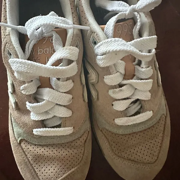 New Balance 998 Suede Sneakers Beige Tan | Made in USA | ABZORB Sole - Image 2