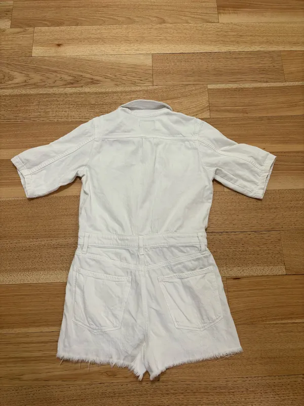 American Eagle White Denim Romper - Image 4