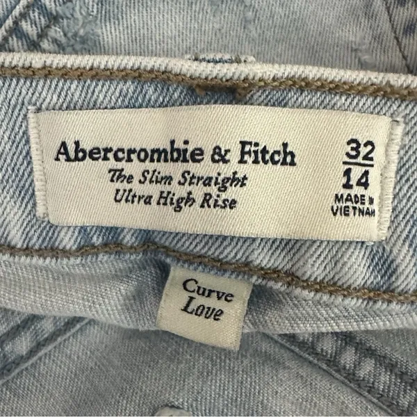 Abercrombie & Fitch Curve Love Slim Straight Jeans Size 32 / 14 - Image 4