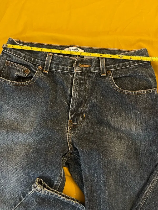 Old Navy Relaxed Fit Women's Dark Blue Jeans - Image 3