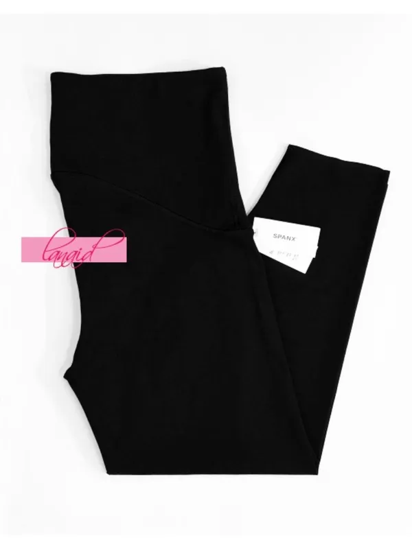 Spanx SPANXshape™ Booty Boost® 7/8 Leggings Very Black High-Rise Waist Tights - Image 9