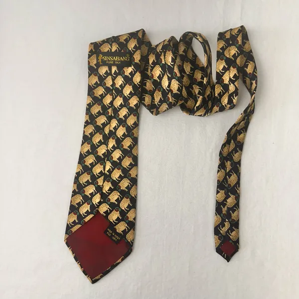 Sinsabang Tie Vintage Animal Print Sheep Geometric Multicolor Office - Image 3