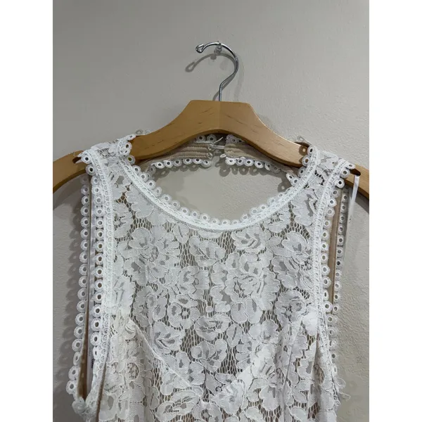 Lulus Love Everlasting White Floral Lace Mermaid Maxi Dress Wedding Gown Small - Image 6